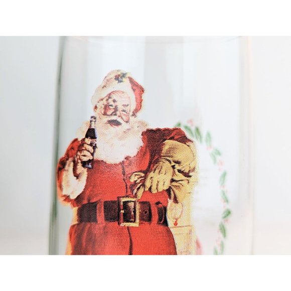 Santa Claus Coca Cola Water Glasses | Set of 2 Vintage Haddon Sundblom Coca Cola - Picture 3 of 7